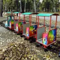 Мобильная детская железная дорога «Звездочка» с крышей