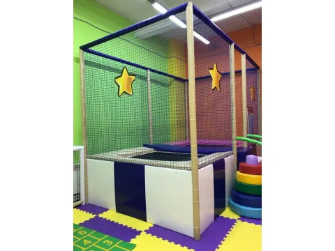 Детский игровой батут двухсекционный (3,2х4х3 м.) б/у