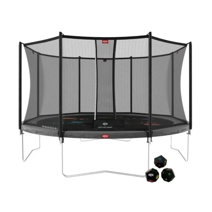 Спортивный батут BERG Favorit Regular 430 Grey Levels +защитная сетка Safety Net Comfort