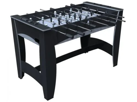 Игровой стол — футбол «Hit» (122×63.5×78.7 см, черно-серебристый)