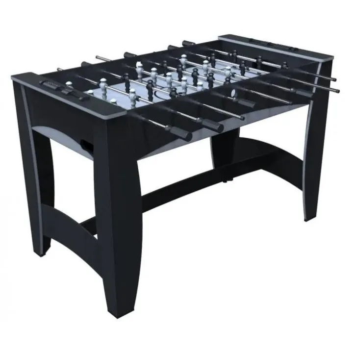 Игровой стол — футбол «Hit» (122×63.5×78.7 см, черно-серебристый)