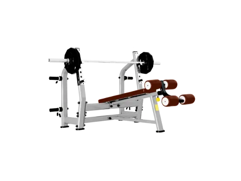 BRONZE GYM J-024 Скамья для жима с отрицательным наклоном (КОРИЧНЕВЫЙ)