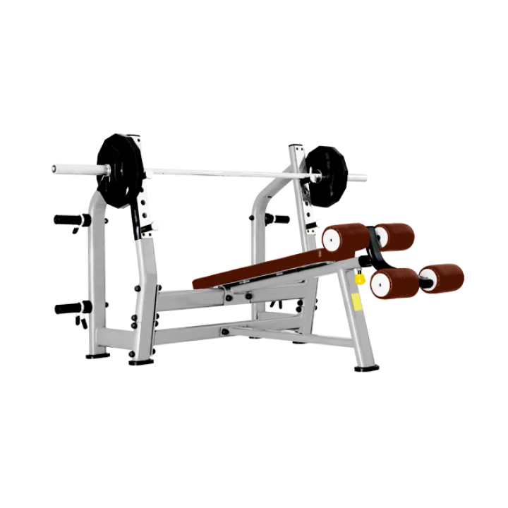 BRONZE GYM J-024 Скамья для жима с отрицательным наклоном (КОРИЧНЕВЫЙ)