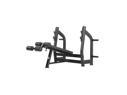 BRONZE GYM H-024 Скамья для жима с отрицательным наклоном (ЧЁРНЫЙ)