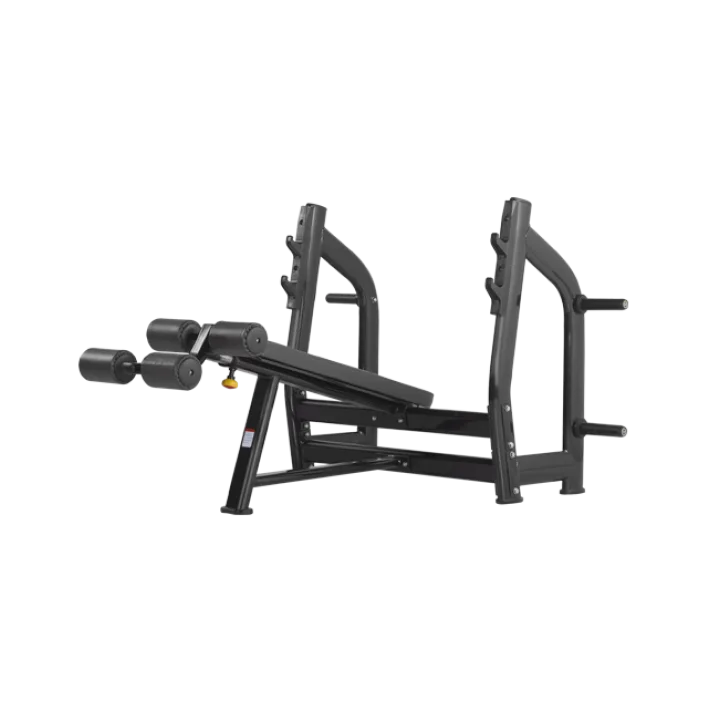 BRONZE GYM H-024 Скамья для жима с отрицательным наклоном (ЧЁРНЫЙ)