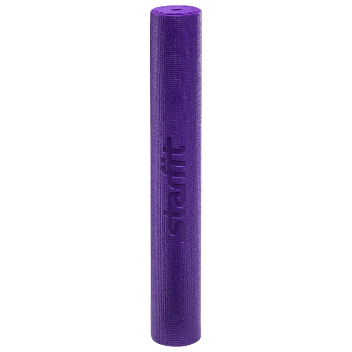 Коврик для йоги FM-101, PVC, 173x61x0,6 см, фиолетовый