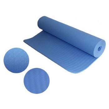 TPE коврик для йоги, 1730*610*6мм, синий цвет, один слой, логотип лазерный, плотность 100 GLT FITNES