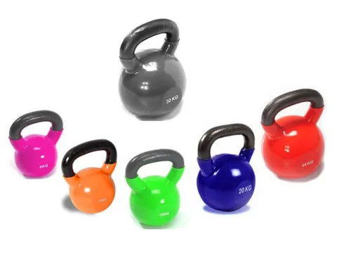 Гиря металл виниловые 32кг. GLT FITNESS