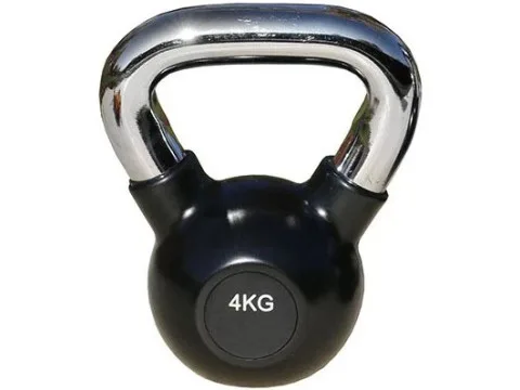 Гиря металл ручка хром 4кг. GLT FITNESS