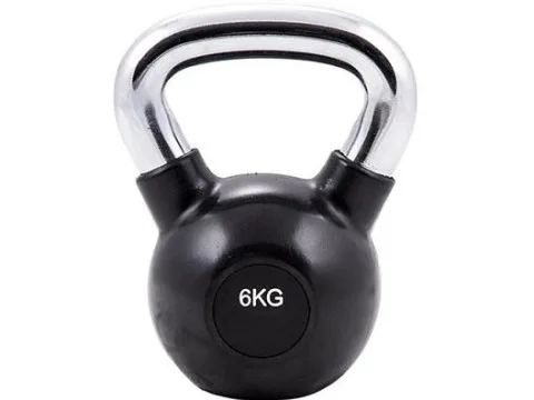 Гиря металл ручка хром 6кг. GLT FITNESS