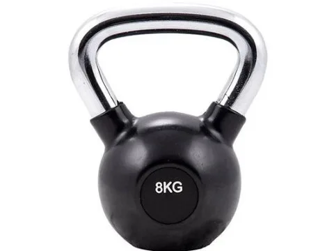 Гиря металл ручка хром 8кг. GLT FITNESS