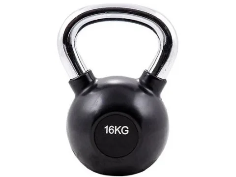 Гиря металл ручка хром 16кг. GLT FITNESS