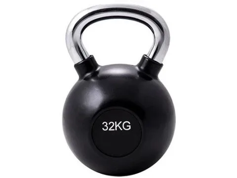Гиря металл ручка хром 32кг. GLT FITNESS