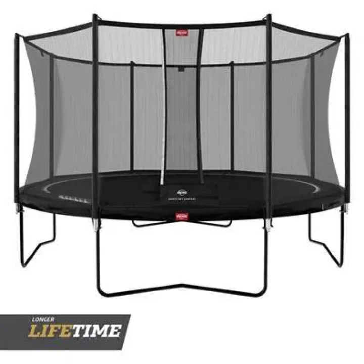 Батут спортивный  с сеткой BERG Favorit Regular 380 Black + Safety Net Comfort