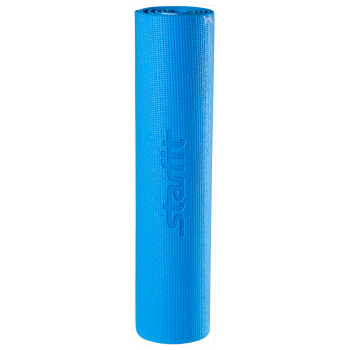 Коврик для йоги FM-102, PVC, 173x61x0,4 см, с рисунком, синий