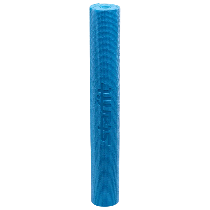Коврик для йоги FM-101, PVC, 173x61x1,0 см, синий