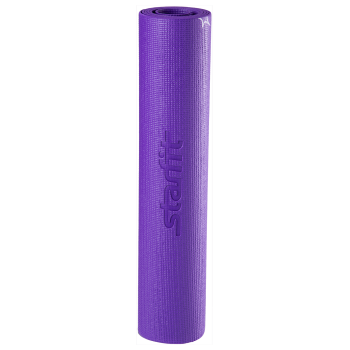 Коврик для йоги FM-102, PVC, 173x61x0,4 см, с рисунком, фиолетовый