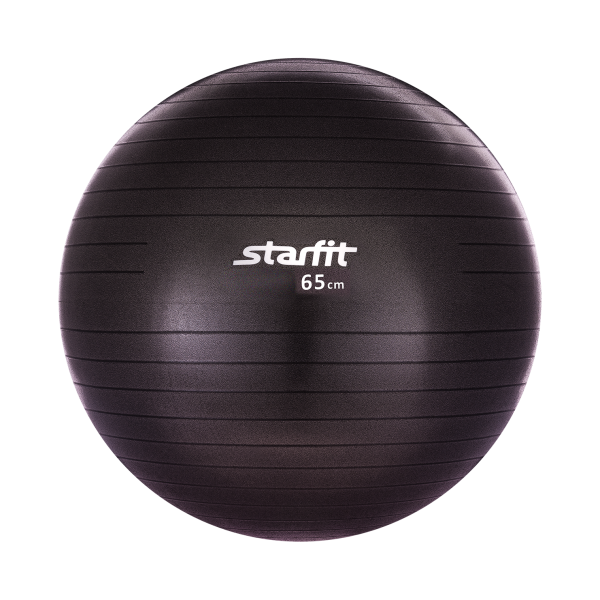 Мяч гимнастический GB-101 65 см, антивзрыв, черный