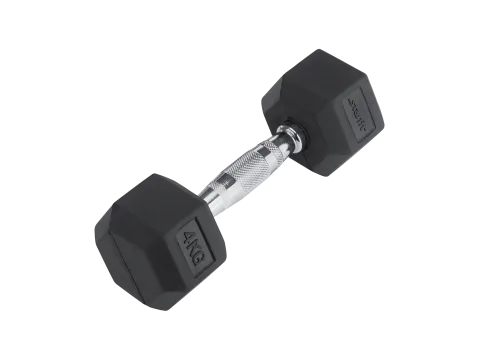 Гантель обрезиненная DB-301 4 кг, черная