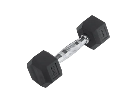 Гантель обрезиненная DB-301 3 кг, черная