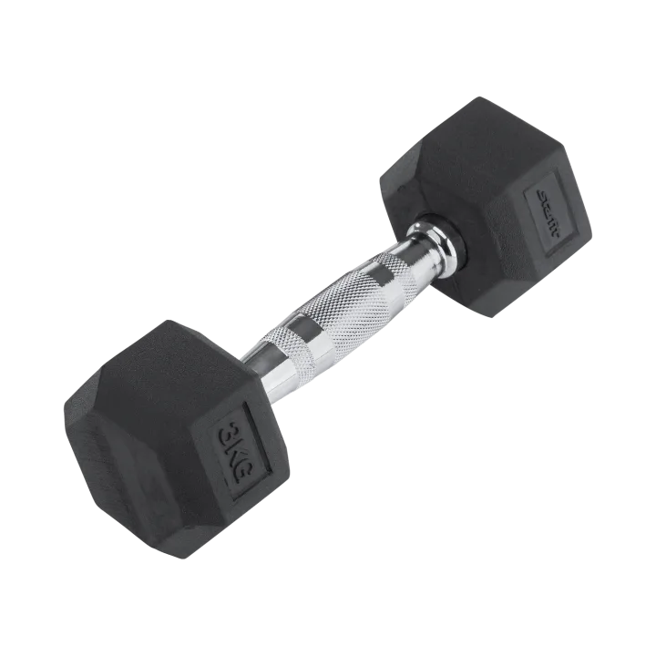 Гантель обрезиненная DB-301 3 кг, черная