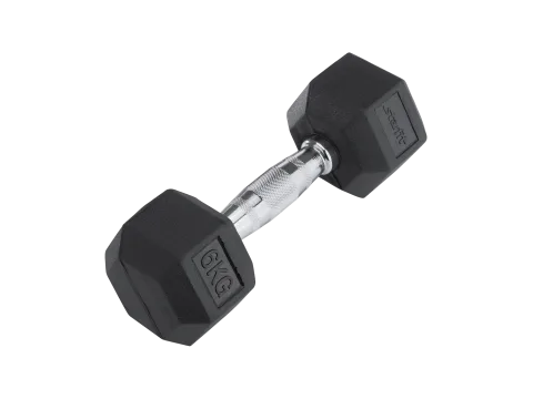 Гантель обрезиненная DB-301 6 кг, черная