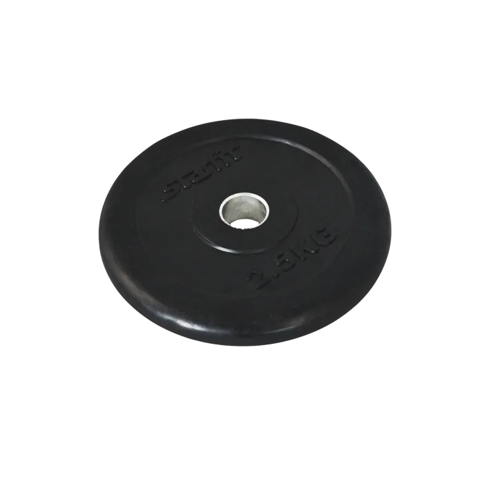 Диск обрезиненный BB-202, d=26 мм, черный, 2,5 кг